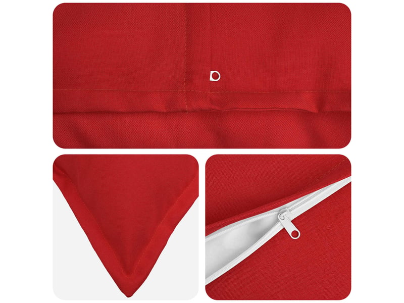  Lot de 2 coussins avec oreiller, coussins décoratifs houten rouge lin synthétique cf51216  - Conforama D