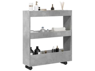 Chariot de rangement étroit pour bureau 3 niveaux gris béton shl71302