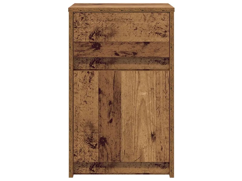  Lot de 2 armoires de chevet led modernes avec tiroir 38 x 34 x 61 cm en bois d'ingénierie bois ancien 02_0052439  - Conforama C