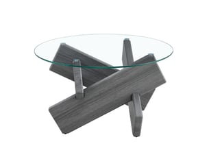 Table basse rond(e) coloris gris LPOSPI - 79 cmx79 cm
