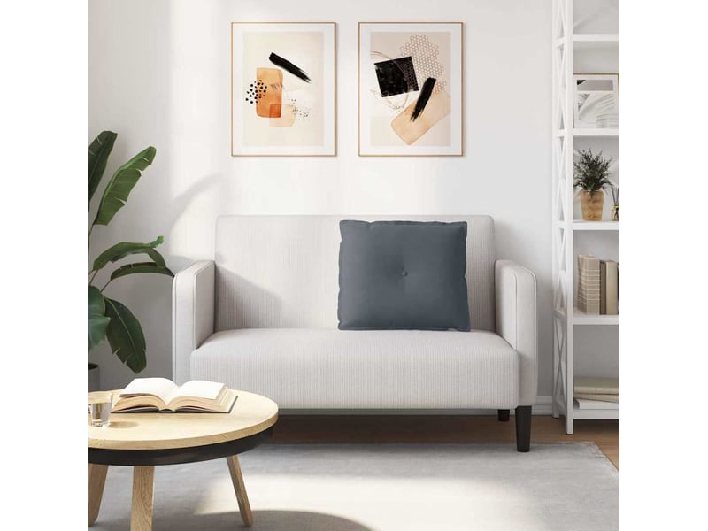 Coussin de dos, coussin de dossier gris foncé 60 x 50 cm tissu en velours côtelé cf54730 - Conforama D