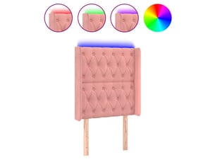 Tete de lit A poser largeur 83 cm rose