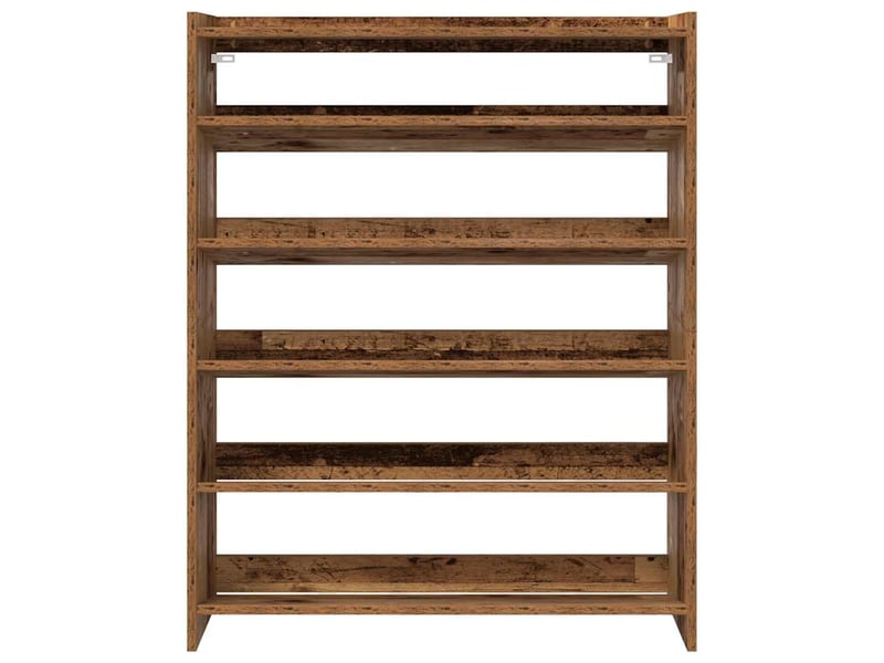  Meuble à chaussures, étagère à chaussures vieux bois 80x25x100 cm bois d'ingénierie  - Conforama D