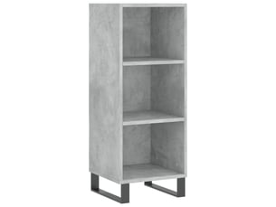 Buffet - bahut - meuble de rangement gris béton 34,5x32,5x90 cm bois d'ingénierie