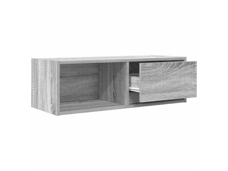 Lot de 2 meuble tv bas salon sonoma gris 80x31x25,5 cm bois d'ingénierie shl38686  - Conforama E