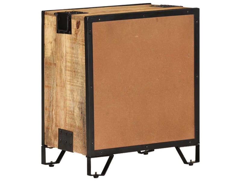  Table de chevet - cabinet de chevet - table de nuit 43x30x51 cm bois de manguier massif brut  - Conforama D