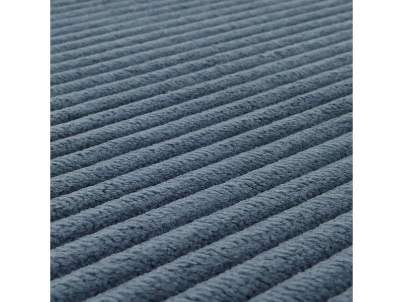  Lot de 2 chaises de salle à manger assise et dossier rembourrés avec protections de sol réglables velours côtelé bleu et acier 04_0009532  - Conforama C