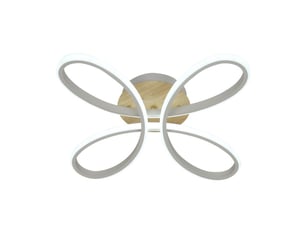 Fabrilamp bandeira, plafonnier, moderne, led, 104 w, 11440 lm, 3000-4000-6500 k, blanchêtre, 12 x 42.5 x 42.5 cm