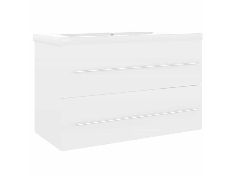  Armoire d'évier avec lavabo intégré blanc aggloméré shl3334  - Conforama A