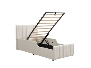 Lit coffre 90x200 cm RAUMIO   coloris beige