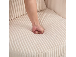 Fauteuil fixe pivotant  HAVRYA  Velours côtelé beige vendu Par paire