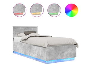 Lit simple 70x190 cm coloris gris
