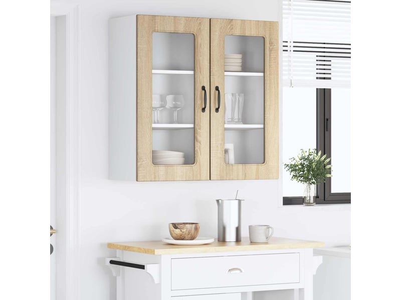 Meuble mural de cuisine | armoire de cuisine 2 pcs chêne sonoma shl9020 - Conforama D