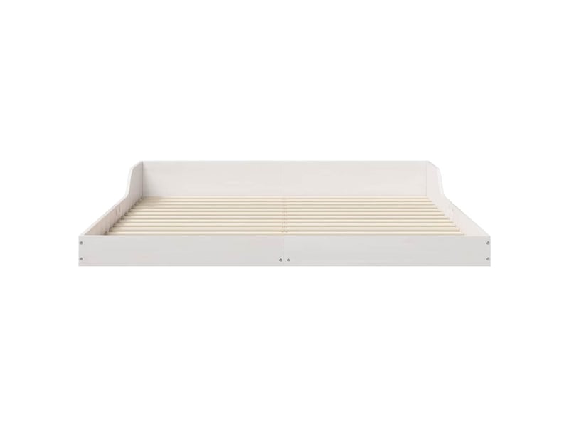  Lit double- lit adulte -  cadre de lit blanc 150 x 200 cm pin massif  - Conforama D