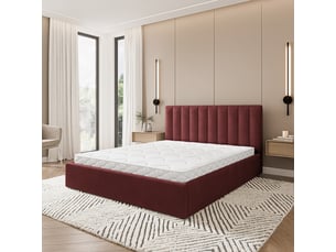 Lit coffre 180x200 cm <strong>MASSENO</strong>  <strong></strong> coloris rouge