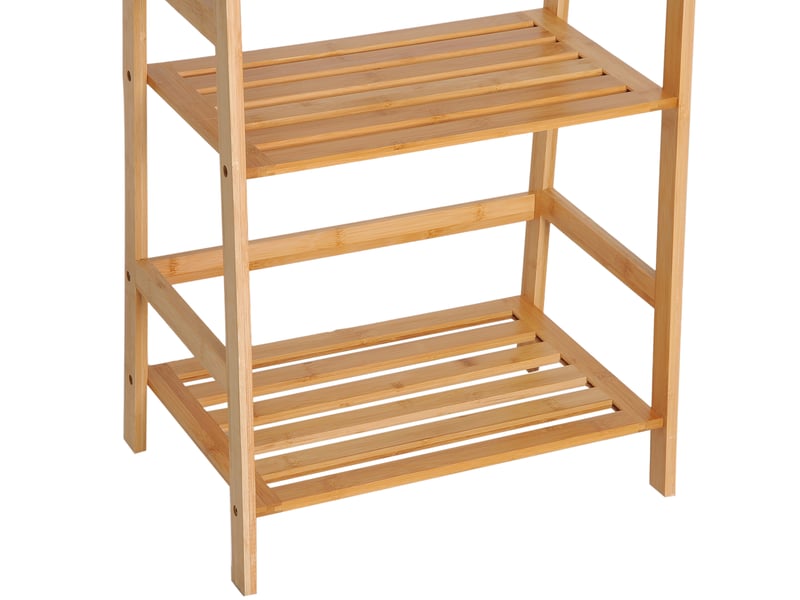  Etagère échelle en bambou 4 niveaux bibliothèque 48l x 31,5l x 120h cm style naturel  - Conforama W
