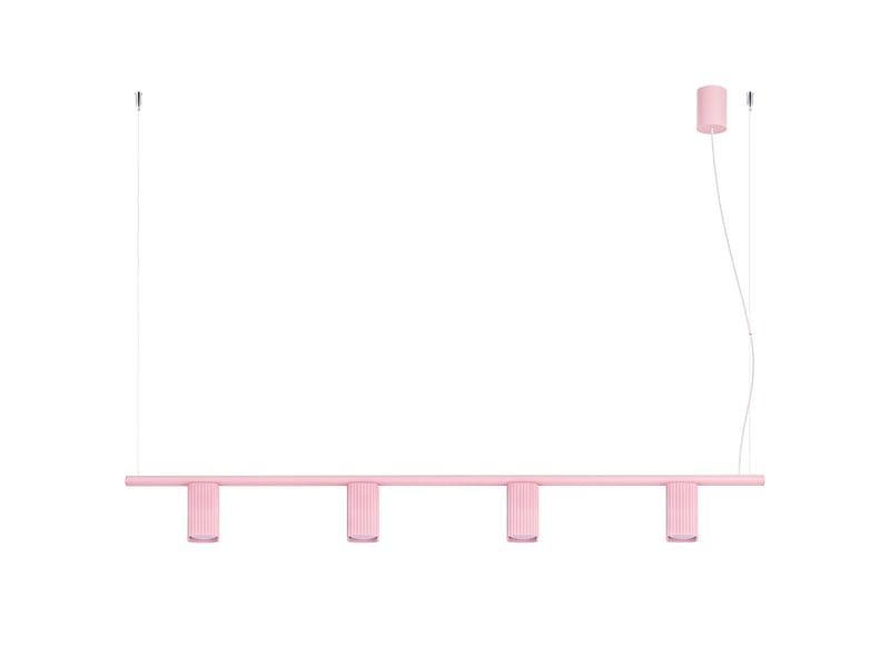  Lustre rayo 4 rose aluminium moderne 208x122x6cm SL.3284 - Conforama A