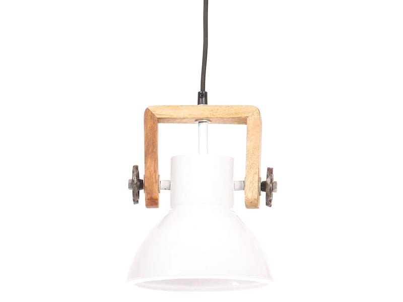  Lampe suspendue, suspension luminaire industrielle 25 w blanc rond 19 cm e27  - Conforama C