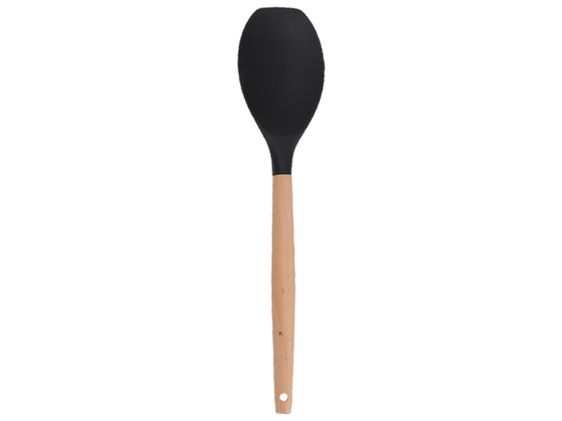  Ensemble de batterie de cuisine de camping résistant à la chaleur avec poignée en bois, kit de batterie de cuisine de pique-nique sans odeur et sans d  - Conforama B
