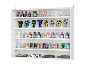 Vitrine coloris blanc 4 étagère(s) <strong></strong> <strong></strong> - 80 cmx60 cm