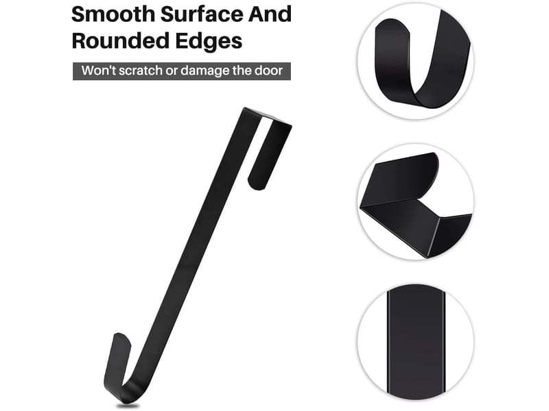  Lot de 4 crochets pour couronne de noël, pour couronne de porte, 30 cm (11,8 po) de long, en métal pour noël (noir LM2A0960234 - Conforama D