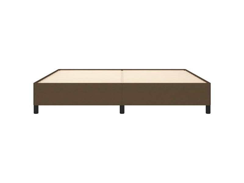  Lit double- lit adulte -  cadre de lit sans matelas marron foncé 200x200 cm tissu  - Conforama D