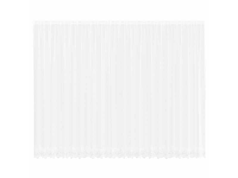 Rideau en dentelle, rideau ajouré, voilage blanc 280 x 600 cm polyester cf43786 - Conforama A