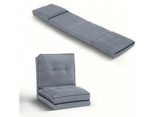 Fauteuil convertible <strong>MODENVIE</strong> <strong></strong> Velours côtelé gris vendu A l'unité