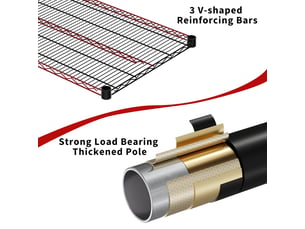 Rayonnage métallique autoportant - 5 niveaux réglables, acier carbone robuste, cuisinecavecelliergarage l 150 x l 45 x h 180 cm