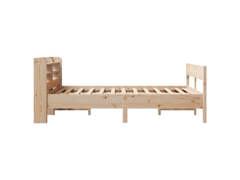 Lit double- lit adulte - cadre de lit sans matelas 150x200 cm bois de pin massif - Conforama D