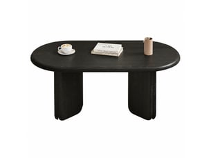 Table basse ovale coloris noir <strong></strong> <strong></strong> - 50 cmx99 cm