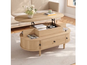 Table basse capsule coloris naturel HAUSS SPOLE - 50 cmx105 cm