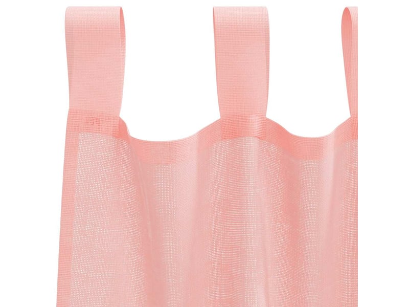  Lot de 2 rideaux en voile, voilages avec passe-tringles rose cf44482  - Conforama E