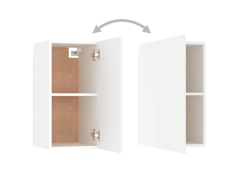  Meubles tv - banc tv - meuble de rangement 7 pcs blanc 30,5x30x60 cm bois d'ingénierie  - Conforama E
