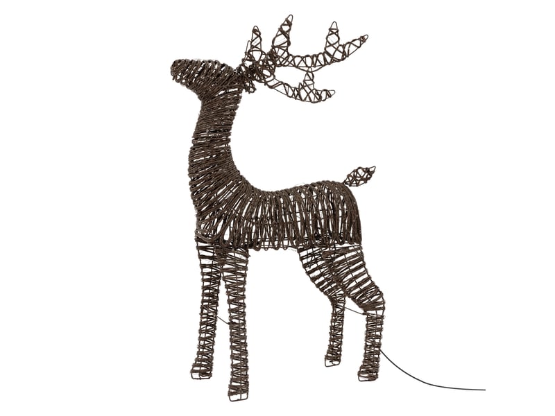  Ecd germany renne lumineuse de noël 95 cm, 600 led blanc extra chaud, décoration pour intérieur et extérieur, figurine de cerf lumineux pour jardin, terrasse, maison, aspect tressé, minuterie, ip44 ECD Germany GmbH - Conforama A
