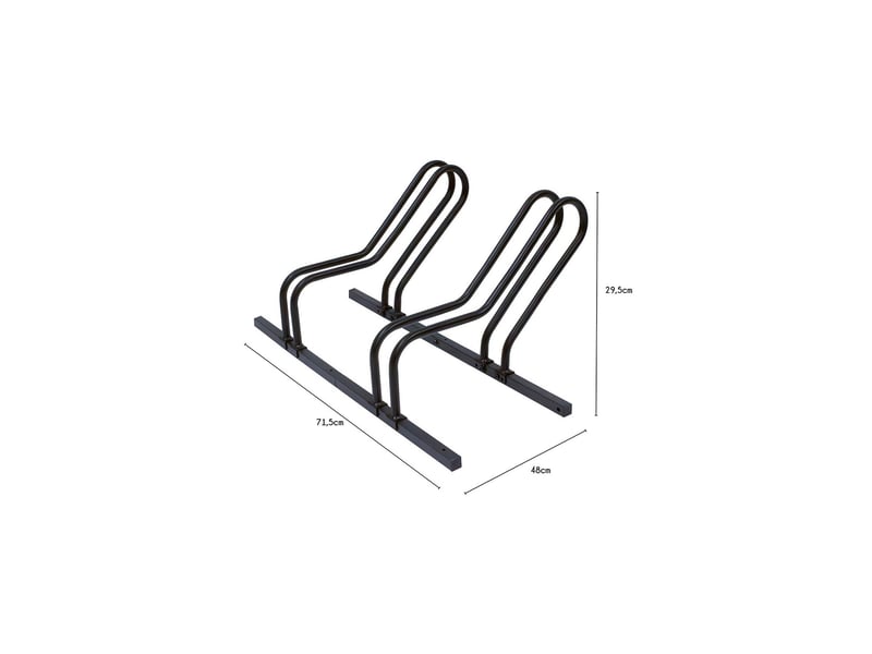  Râtelier 2 vélos cyclo en métal noir 71,5 x 48 x 29,5 cm  - Conforama C