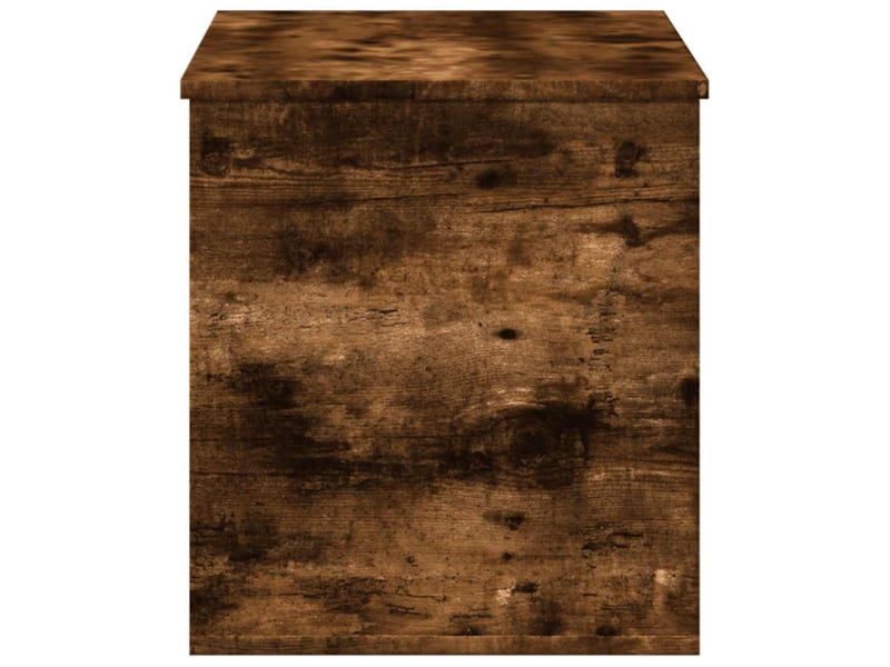  Boîte de rangement, coffre de rangement chêne fumé 100x42x46 cm bois d'ingénierie  - Conforama E