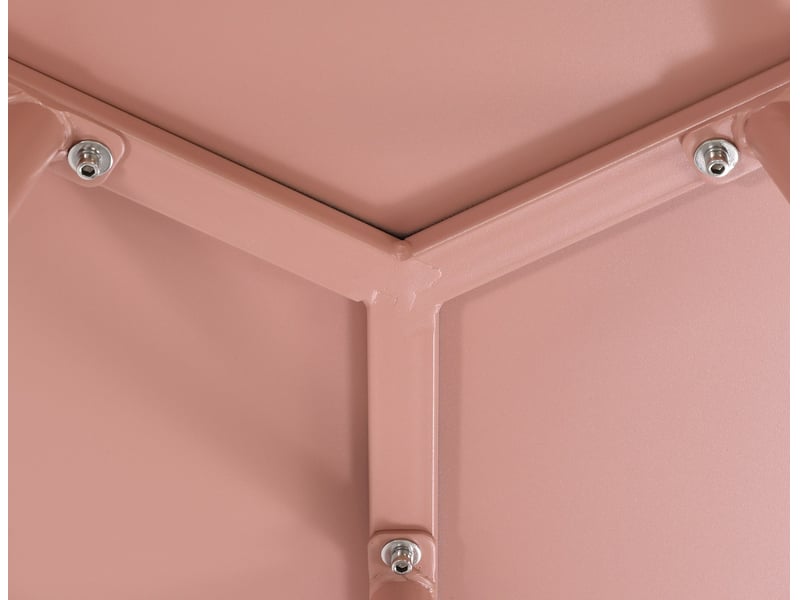 Table basse ronde intérieur extérieur en polypropylène couleur rose – ø 60 cm résistante aux intempéries 10_0009229  - Conforama E
