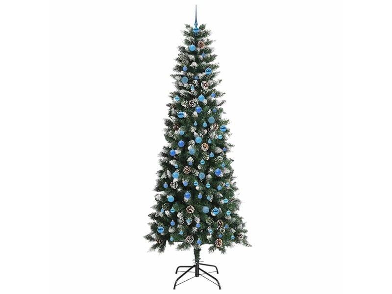 Sapin de noël - arbre de noël artificiel vert 240 cm pvc, plastique et acier - Conforama D