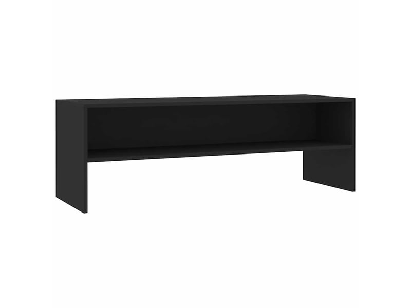  Meuble tv - banc tv - meuble de rangement noir 120x40x40 cm bois d'ingénierie  - Conforama A