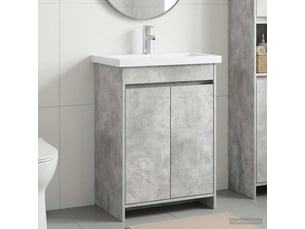 Ensemble de mobilier de salle de bain gris béton shl9200