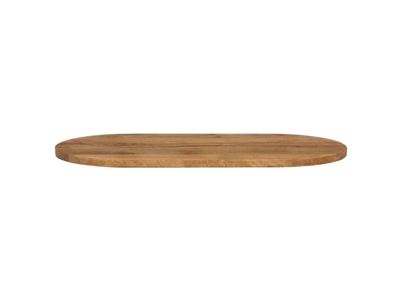  Dessus de table, plateau de table 100x50x3,8 cm ovale bois massif de manguier  - Conforama C