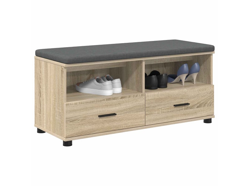  Banc d'entrée, banc interieur chêne sonoma 100x38x46 cm  - Conforama C