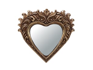 Miroir arrondi(e) à fixer coloris doré <strong>EMDE</strong> <strong></strong> - 10 cm x 10 cm