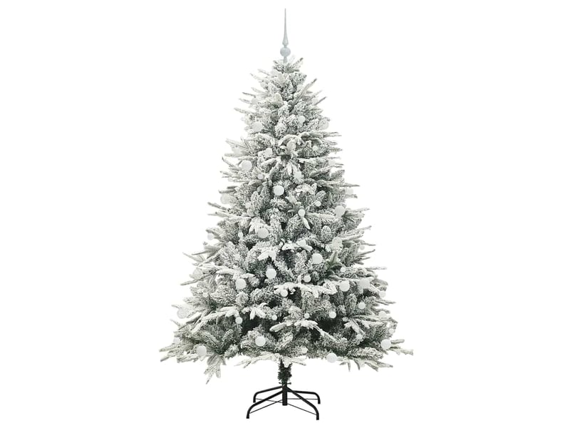  Sapin de noël - arbre de noël artificiel pré-éclairé avec ensemble de boules  - Conforama D