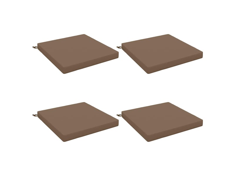 Lot de 4 coussins de siège, coussins d'assise soest 100 % polyester taupe cf60573 - Conforama A