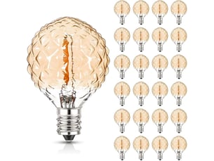 Ampoule g40 led e12 220v edison vintage 1w globe équivalentes 10 watts ampoules blanc chaud 2200k guirlandedécorative jardin,diamant