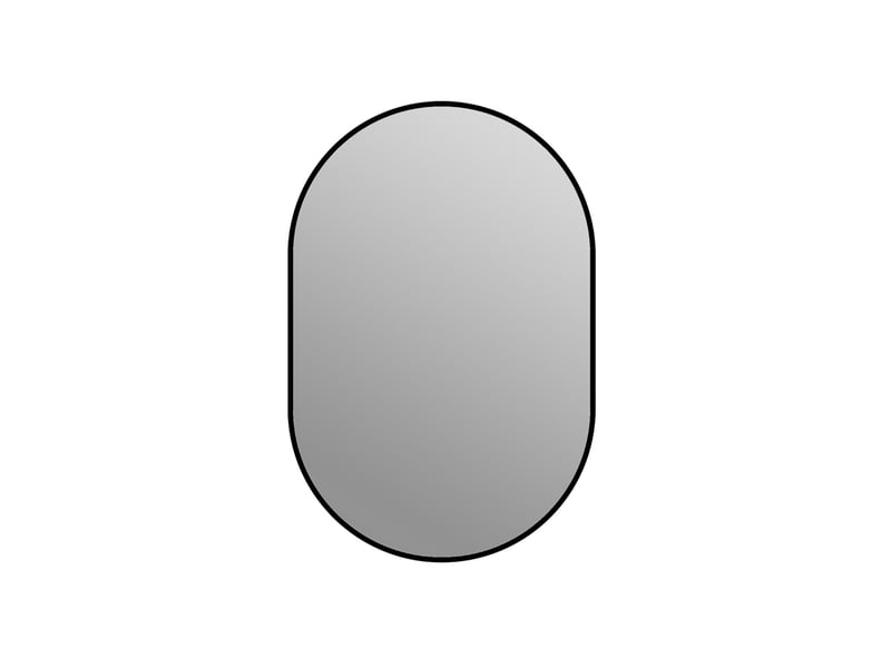  Miroir mural arche 60 x 90 cm – noir – cadre aluminium, pose verticale ou horizontale – verre miroir sans cuivre  - Conforama A