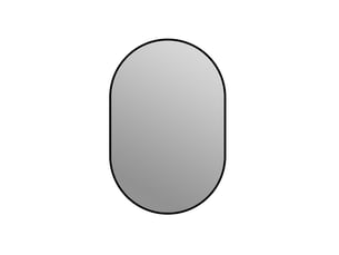 Miroir mural arche 60 x 90 cm – noir – cadre aluminium, pose verticale ou horizontale – verre miroir sans cuivre