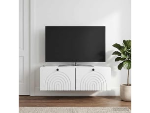 Meuble tv coloris blanc 99 cm <strong></strong>  <strong></strong>